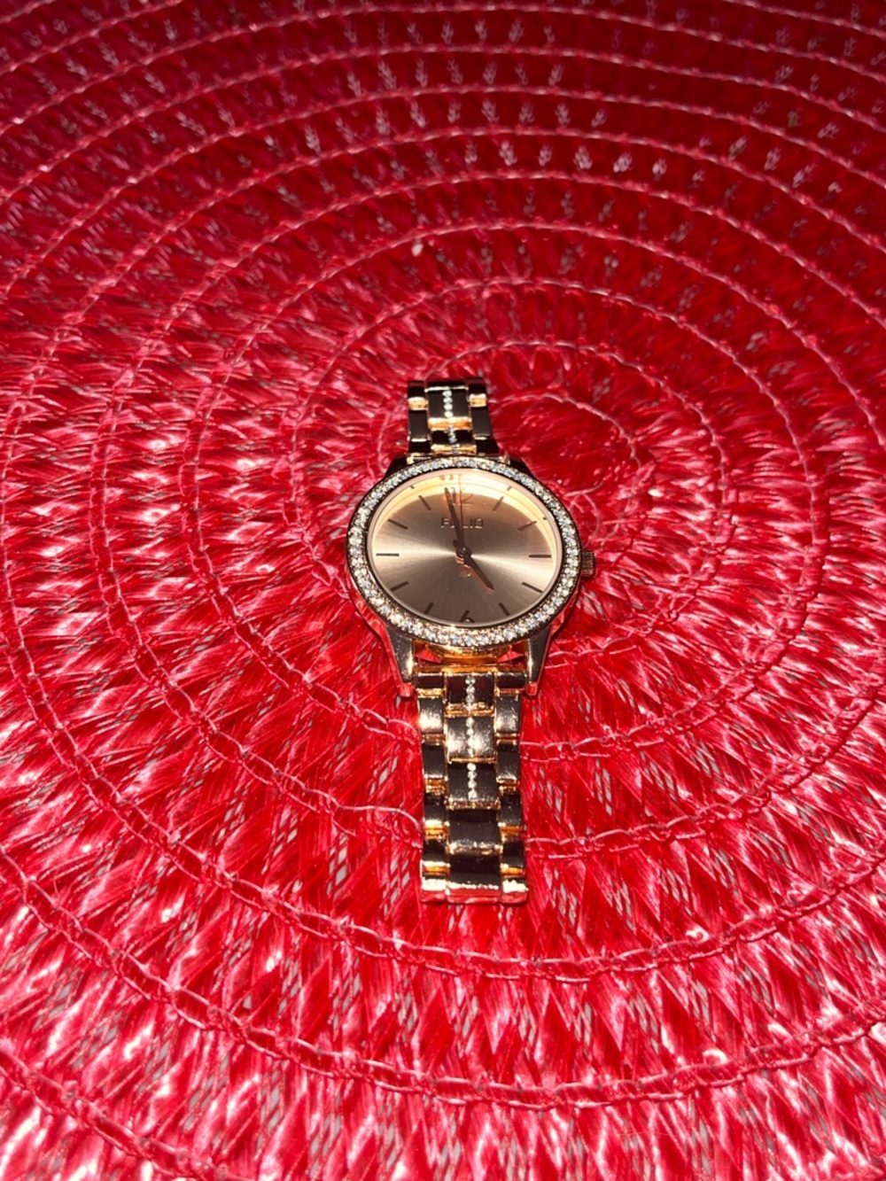 Rose Gold Watch With Diamond Bezel